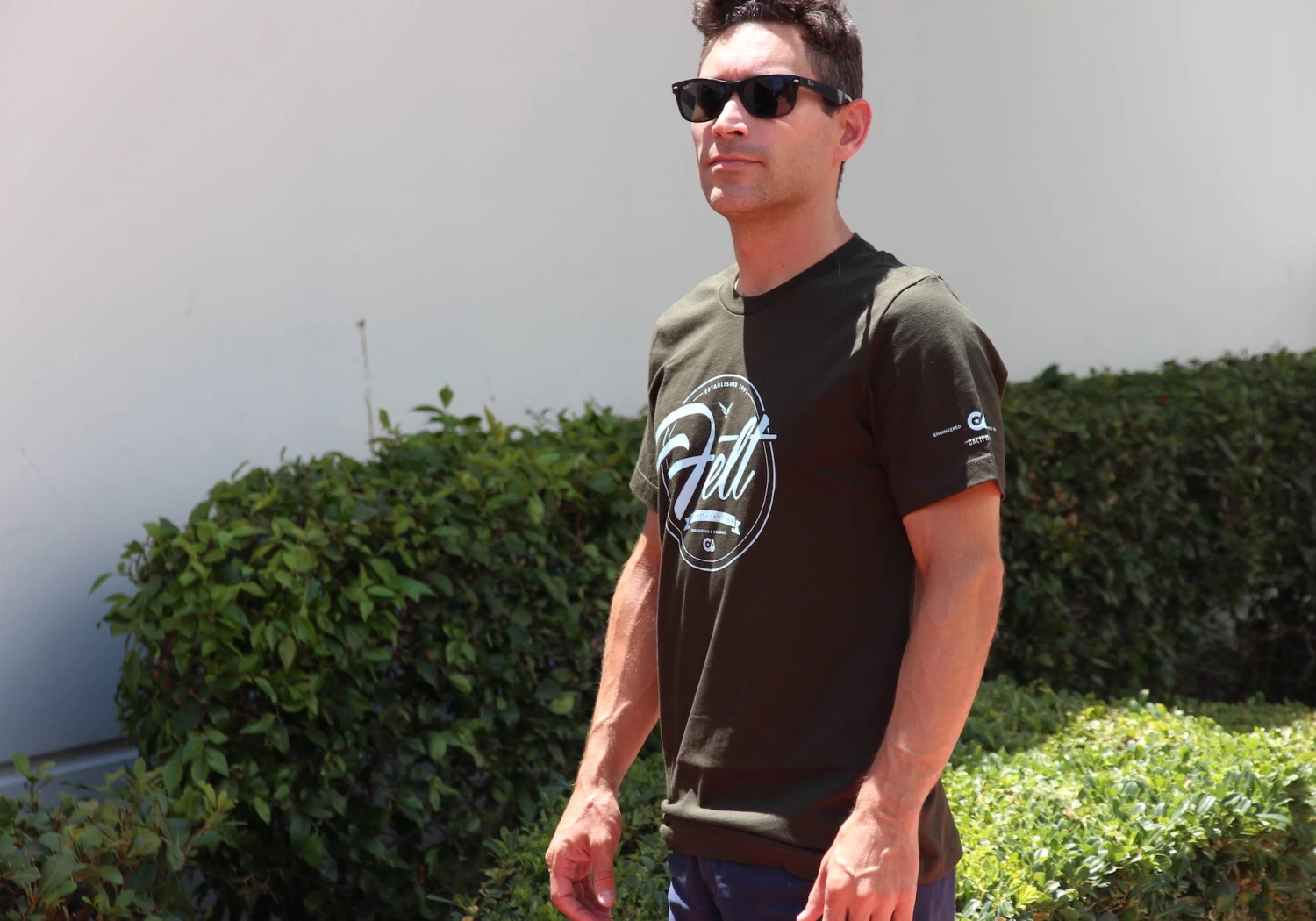 Felt Bicycles Script Dark Olive T-Shirt | Men's - Image 2